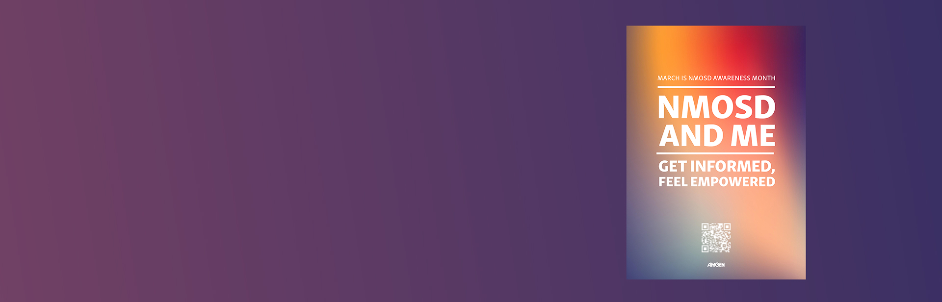 Banner with resource 'NMOSD and Me 'Get Informed, Feel Empowered