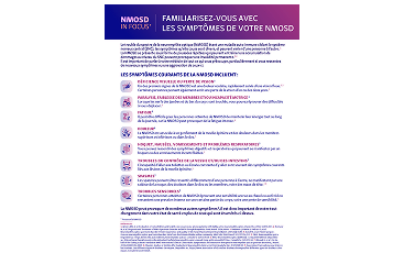 Les symptômes de la NMOSD peuvent varier d'une personne à l'autre. Cette checklist peut vous aider à comprendre et à suivre les vôtres